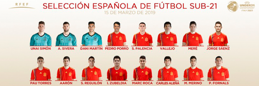 Imagen descriptiva de la noticia La selección española sub-21 anuncia el combinado que jugará en Los Cármenes